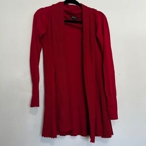Renuar Women Red Cardigan size SP bright red color